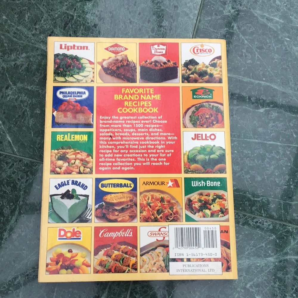 Brand name Recipes Cookbook coffee Table Book